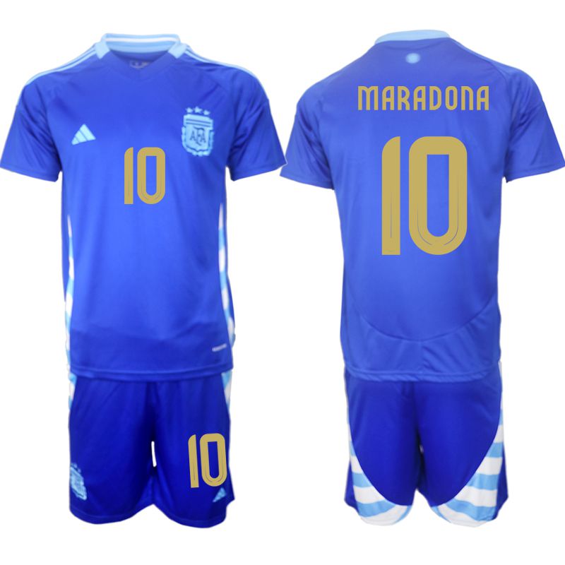 Men 2024-2025 Season Argentina away blue #10 Soccer Jerseys